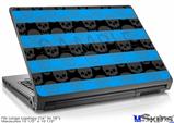 Laptop Skin (Large) - Skull Stripes Blue