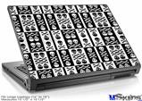 Laptop Skin (Large) - Skull And Crossbones Pattern Bw