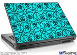 Laptop Skin (Large) - Skull Patch Pattern Blue