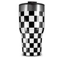 WraptorSkinz Skin Wrap compatible with 2017 and newer RTIC Tumblers 30oz Checkers White (TUMBLER NOT INCLUDED)