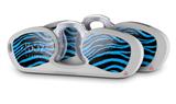 Decal Style Vinyl Skin Wrap 2 Pack for Nooz Glasses Rectangle Case Zebra Blue (NOOZ NOT INCLUDED) by WraptorSkinz