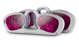 Decal Style Vinyl Skin Wrap 2 Pack for Nooz Glasses Rectangle Case Bokeh Music Hot Pink (NOOZ NOT INCLUDED) by WraptorSkinz