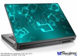 Laptop Skin (Medium) - Bokeh Music Neon Teal