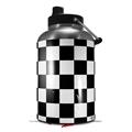 Skin Decal Wrap for 2017 RTIC One Gallon Jug Checkers White (Jug NOT INCLUDED) by WraptorSkinz