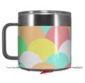Skin Decal Wrap for Yeti Coffee Mug 14oz Brushed Cirlces Multi Light - 14 oz CUP NOT INCLUDED by WraptorSkinz