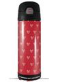 Skin Decal Wrap for Thermos Funtainer 16oz Bottle Hearts Red On White (BOTTLE NOT INCLUDED) by WraptorSkinz