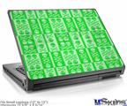 Laptop Skin (Small) - Skull And Crossbones Pattern Green