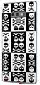 Decal style Skin Wrap compatible with Samsung Galaxy Note 9 Skull And Crossbones Pattern Bw