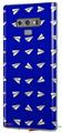 Decal style Skin Wrap compatible with Samsung Galaxy Note 9 Paper Planes Royal Blue