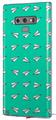 Decal style Skin Wrap compatible with Samsung Galaxy Note 9 Paper Planes Turquoise