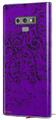 Decal style Skin Wrap compatible with Samsung Galaxy Note 9 Folder Doodles Purple