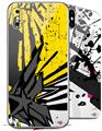 2 Decal style Skin Wraps set for Apple iPhone X and XS Baja 0040 Yellow