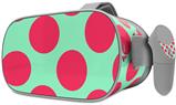 Decal style Skin Wrap compatible with Oculus Go Headset - Kearas Polka Dots Pink And Blue (OCULUS NOT INCLUDED)