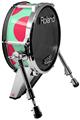 Skin Wrap works with Roland vDrum Shell KD-140 Kick Bass Drum Kearas Polka Dots Pink And Blue (DRUM NOT INCLUDED)