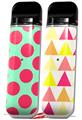 Skin Decal Wrap 2 Pack for Smok Novo v1 Kearas Polka Dots Pink And Blue VAPE NOT INCLUDED