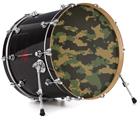 Vinyl Decal Skin Wrap for 22" Bass Kick Drum Head WraptorCamo Digital Camo Timber - DRUM HEAD NOT INCLUDED