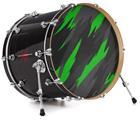Vinyl Decal Skin Wrap for 22" Bass Kick Drum Head Jagged Camo Green - DRUM HEAD NOT INCLUDED