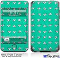 iPod Touch 2G & 3G Skin - Paper Planes Turquoise