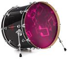 Decal Skin works with most 26" Bass Kick Drum Heads Bokeh Music Hot Pink - DRUM HEAD NOT INCLUDED