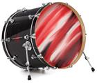 Decal Skin works with most 26" Bass Kick Drum Heads Paint Blend Red - DRUM HEAD NOT INCLUDED