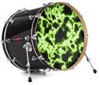 Decal Skin works with most 26" Bass Kick Drum Heads Electrify Green - DRUM HEAD NOT INCLUDED
