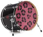 Decal Skin works with most 26" Bass Kick Drum Heads Leopard Skin Pink - DRUM HEAD NOT INCLUDED