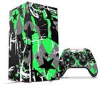 WraptorSkinz Skin Wrap compatible with the 2020 XBOX Series X Console and Controller SceneKid Green (XBOX NOT INCLUDED)