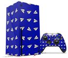 WraptorSkinz Skin Wrap compatible with the 2020 XBOX Series X Console and Controller Paper Planes Royal Blue (XBOX NOT INCLUDED)