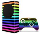WraptorSkinz Skin Wrap compatible with the 2020 XBOX Series S Console and Controller Stripes Rainbow (XBOX NOT INCLUDED)