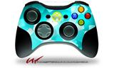 XBOX 360 Wireless Controller Decal Style Skin - Bokeh Squared Neon Teal (CONTROLLER NOT INCLUDED)