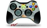 XBOX 360 Wireless Controller Decal Style Skin - Poppy Orange Light Blue (CONTROLLER NOT INCLUDED)