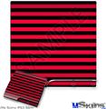 Decal Skin compatible with Sony PS3 Slim Stripes Red
