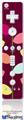 Wii Remote Controller Face ONLY Skin - Plain Leaves On Burgundy