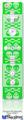 Wii Remote Controller Face ONLY Skin - Skull And Crossbones Pattern Green