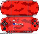 Sony PSP 3000 Skin - Deathrock Bats Red
