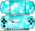 Sony PSP 3000 Skin - Bokeh Squared Neon Teal