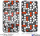iPod Touch 4G Decal Style Vinyl Skin - Locknodes 04 Red