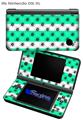 Kearas Daisies Stripe Sea Foam - Decal Style Skin fits Nintendo DSi XL (DSi SOLD SEPARATELY)