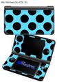 Kearas Polka Dots Black And Blue - Decal Style Skin fits Nintendo DSi XL (DSi SOLD SEPARATELY)