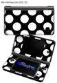 Kearas Polka Dots White On Black - Decal Style Skin fits Nintendo DSi XL (DSi SOLD SEPARATELY)
