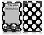 Kearas Polka Dots White On Black - Decal Style Skin fits Amazon Kindle 3 Keyboard (with 6 inch display)