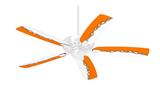 Ripped Colors Orange White - Ceiling Fan Skin Kit fits most 42 inch fans (FAN and BLADES SOLD SEPARATELY)