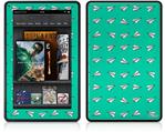 Amazon Kindle Fire (Original) Decal Style Skin - Paper Planes Turquoise