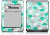 Brushed Circles Seafoam - Decal Style Skin (fits Amazon Kindle Touch Skin)