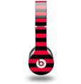 WraptorSkinz Skin Decal Wrap compatible with Beats Solo HD (Original) Stripes Red (HEADPHONES NOT INCLUDED)
