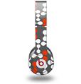 WraptorSkinz Skin Decal Wrap compatible with Beats Solo HD (Original) Locknodes 04 Red (HEADPHONES NOT INCLUDED)