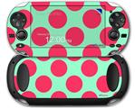 Kearas Polka Dots Pink And Blue - Decal Style Skin fits Sony PS Vita
