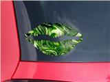 Lips Decal 9x5.5 Liquid Metal Chrome Neon Green