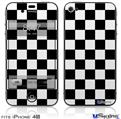 iPhone 4S Decal Style Vinyl Skin - Checkers White