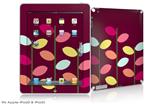 iPad Skin - Plain Leaves On Burgundy (fits iPad2 and iPad3)